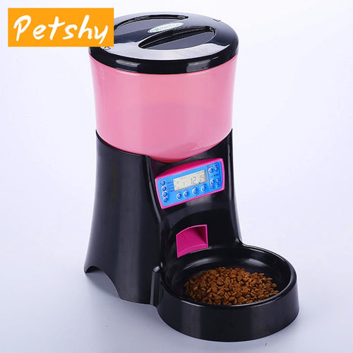 Petshy Automatic Pet Dog Food Feeder Cats Electric Feeding Dispensers