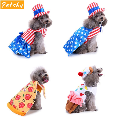 Petshy Print Pet Dog Clothes Hoodies Small Dogs Cats