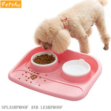 Load image into Gallery viewer, Petshy Dual Port Dog Water Dispenser Feeder Utensils Bow