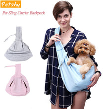 Load image into Gallery viewer, Petshy Hands-Free Reversible Small Dog Cat Sling Carrier Bag Outdoor Travel