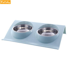 Load image into Gallery viewer, Petshy Stainless Steel Pet Dog Double Bowls