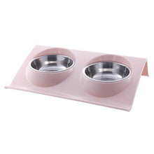 Load image into Gallery viewer, Petshy Stainless Steel Pet Dog Double Bowls