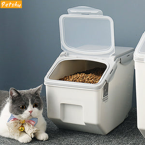 Petshy Plastic Pet Dog Food Storage Container Mildew Anti-oxidation Large Capacity Storage