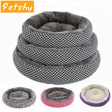 Load image into Gallery viewer, Petshy Round Pet Cat Bed Sofa Padded Dog House