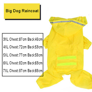 Petshy Dog Raincoats Reflective Big Medium