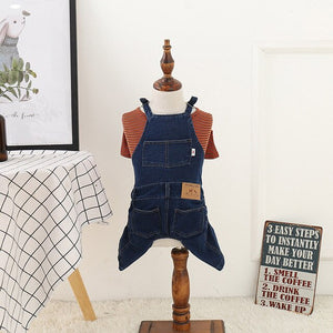 Petshy Dogs Jumpsuit Jeans Pet Overalls Clothes Spring