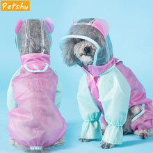 Load image into Gallery viewer, Petshy Dog Riancoat Jumpsuit Rain Coat Spring Summer Outdoor Small Medium