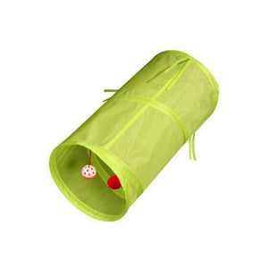Petshy Pet Cat Tunnel Toy With Two Balls Foldable Portable Funny Interactive Cat Toys
